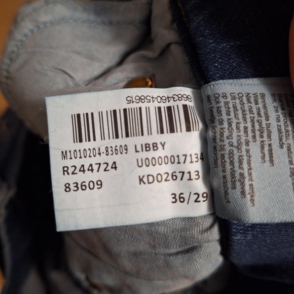 NWOT Mavi Libby Slim Straight Jeans Size 36/29 - Picture 8 of 11